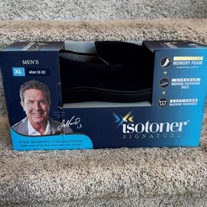 Isotoner Men's Black Memory Foam Slippers